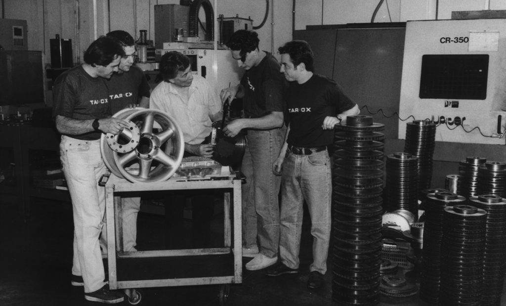 Gianni Taroni and the team, c. 1995